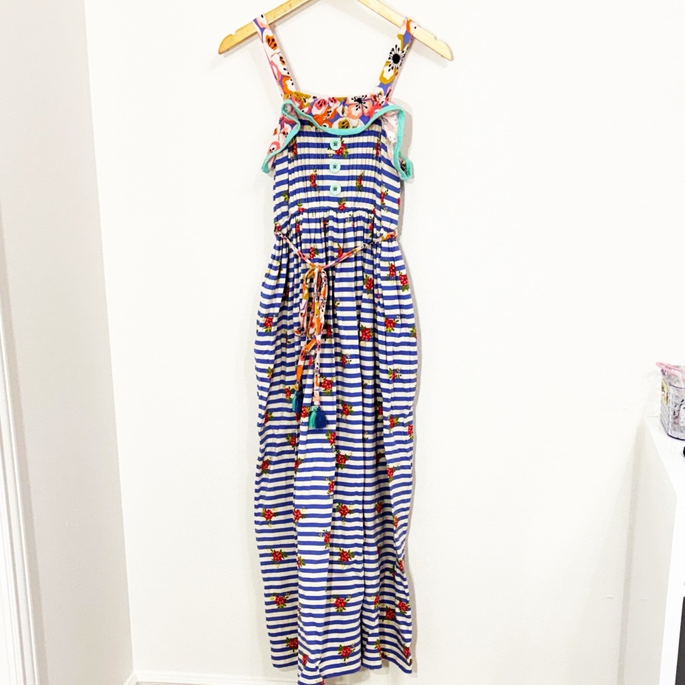 Matilda Jane Endless Summer striped and floral maxi dress,button details Size 14 - Picture 3 of 5